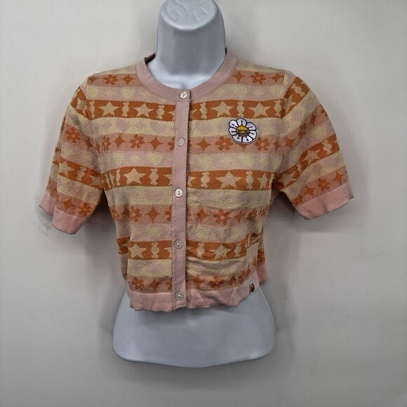 B.Duck teens Baby Tee Small Pink sarts print soft  crop bouse - Picture 1 of 9